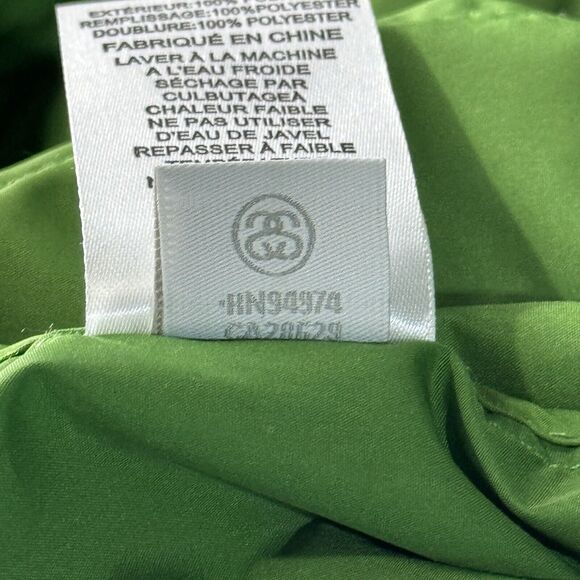 Stussy Women's Quilted Jacket Vest Convertible Nylon Ranch Green Streetwear M - Picture 13 of 14